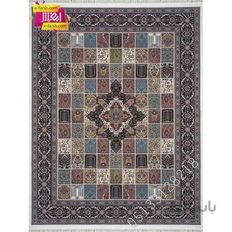 فرش ماشینی زمرد مشهد طرح 25017 کرم
