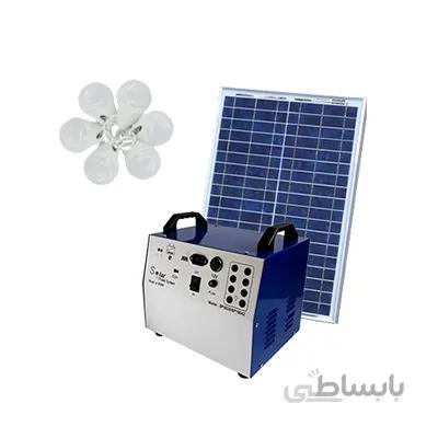 پکیج خورشیدی 100 وات، باتری 42 آمپرساعت مناسب روشنایی و شارژ موبایل