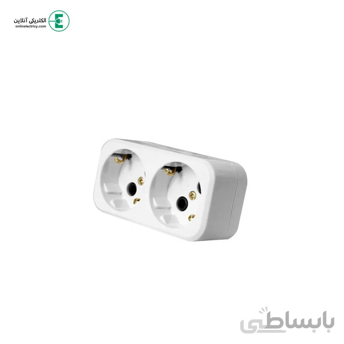 پریز دو خانه ارتدار دو شاخه دار سهند (خیام الکتریک)