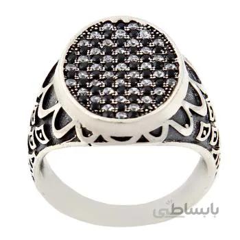 انگشتر نقره مردانه مدل ترک کد AM_1353