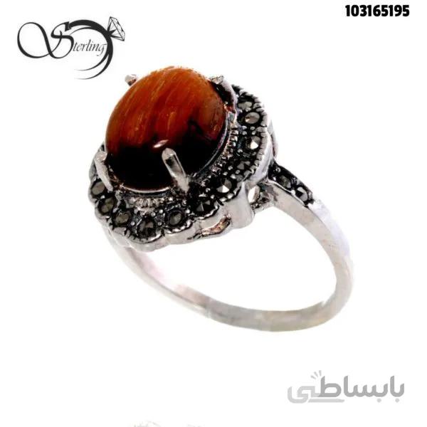 انگشتر نقره زنانه عقیق سرخ کد:۱۸۳۷