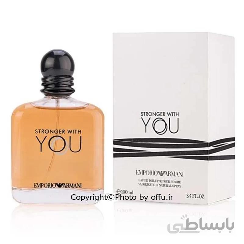 تستر ادو تویلت مردانه امپریو آرمانی مدل Stronger With You حجم 100 میلی لیتر ا Giorgio Armani Stronger With You Eau De Toilette tester For Men 100ml