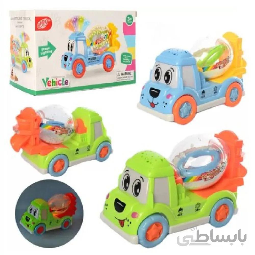 ماشین اسباب بازی کامیون میکسر موزیکال و چراغدار مدل VEHICLE TOY HD9033