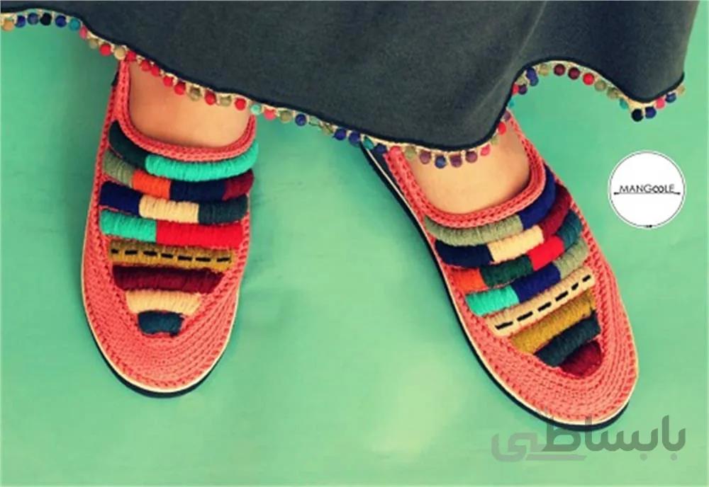 گیوه دست دوز گلدوزی شده کد 8 ا Handmade embroidery sneaker code 8