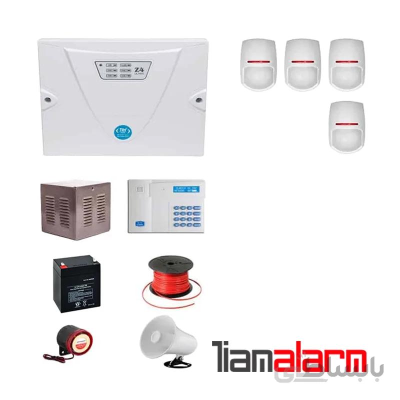 پکیج دزدگیر اماکن با سیم مدل کلاسیک سیم کارتی و تلفنی CGPY4