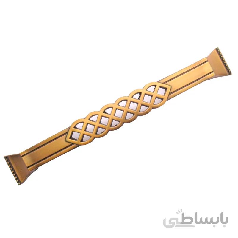 دستگیره کابینت دو پیچ فلزی گوهران مدل حصیری کافی طول 20 سانتیمتر