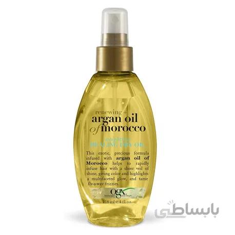 اسپری بازسازی و ترمیم قوی مو حاوی روغن آرگان مراکشی 118میل ا جی ایکس ا Ogx Renewing Argan Oil Of Morocco Hair Oil 118ml