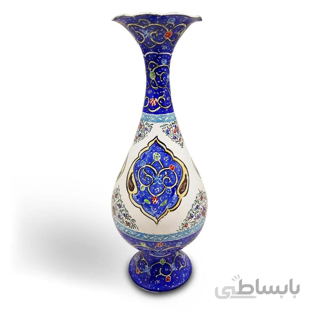 گلدان تمام پرداز میناکاری