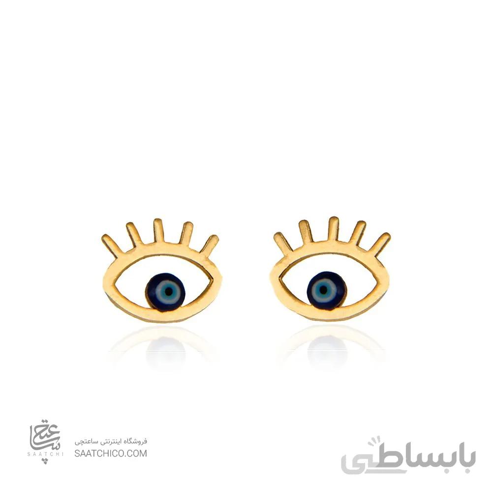 گوشواره طلا زنانه طرح چشم نظر کد CE335