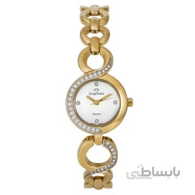 ساعت مچی زنانه اصل | برند Everswiss | مدل EV-2759-LGS