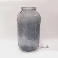 گلدان شیشه ای دستساز جار بزرگ دودی