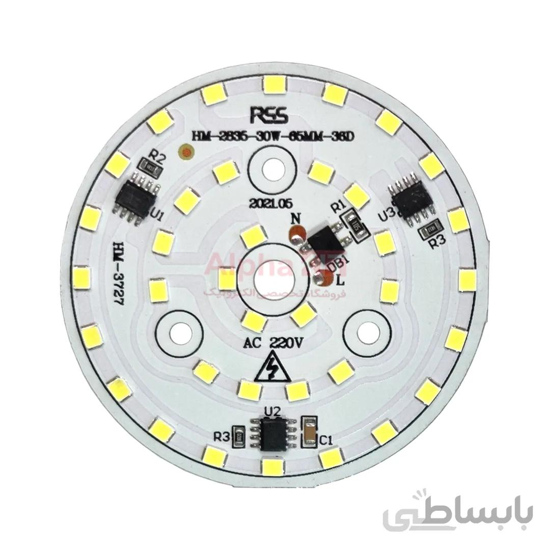 ال ای دی 30 وات 220 ولت سفید مهتابی قطر 65 میلیمتر برند RSS