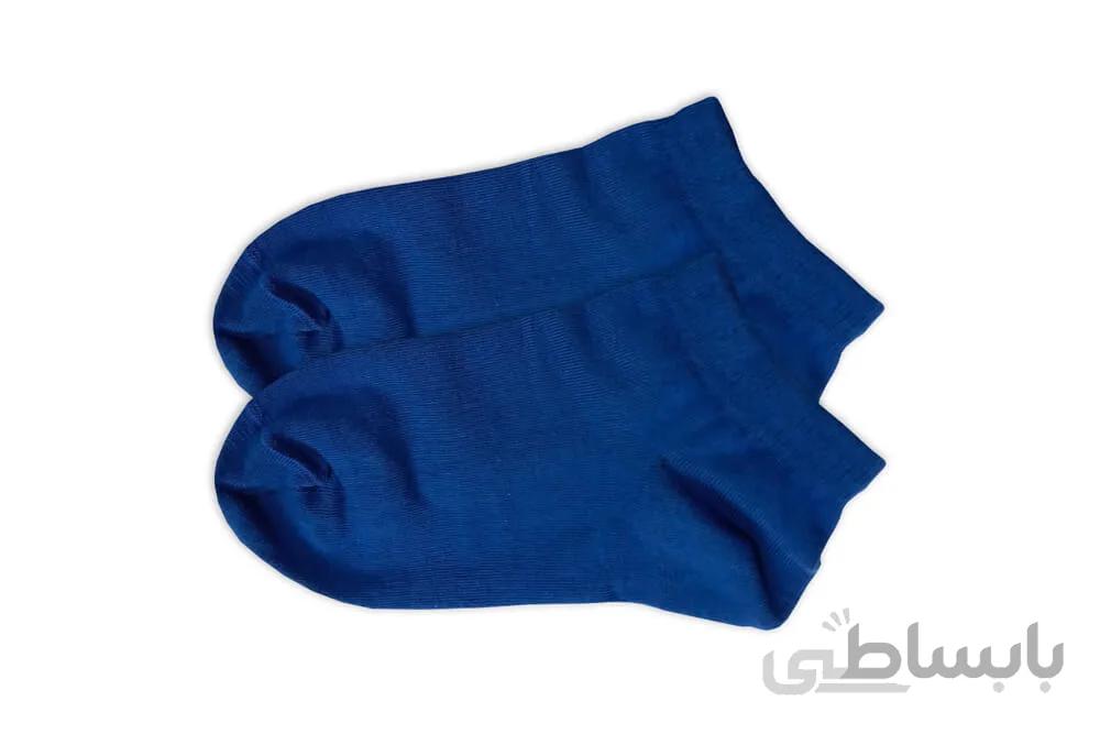 جوراب مچی نخی آبی نفتی