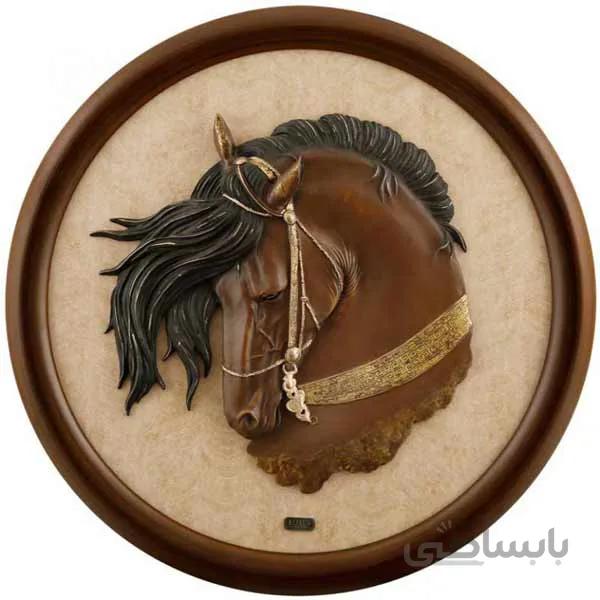 تابلو دست ساز پلی رزین طرح اسب قهوه ای مدل BRONTE کد PH-3008