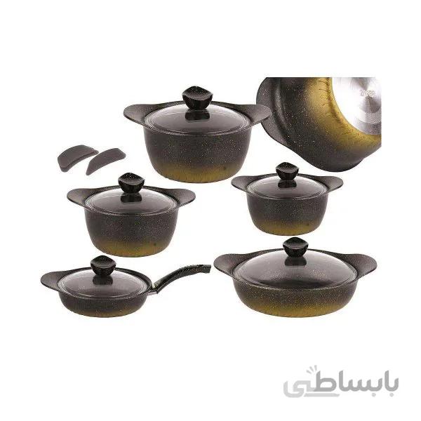 سرویس قابلمه ۱۰ پارچه ظافر مدل فورج