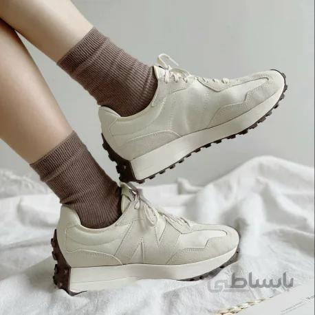 نیوبالانس 327 اصلی زنانه کرم رنگ New Balance