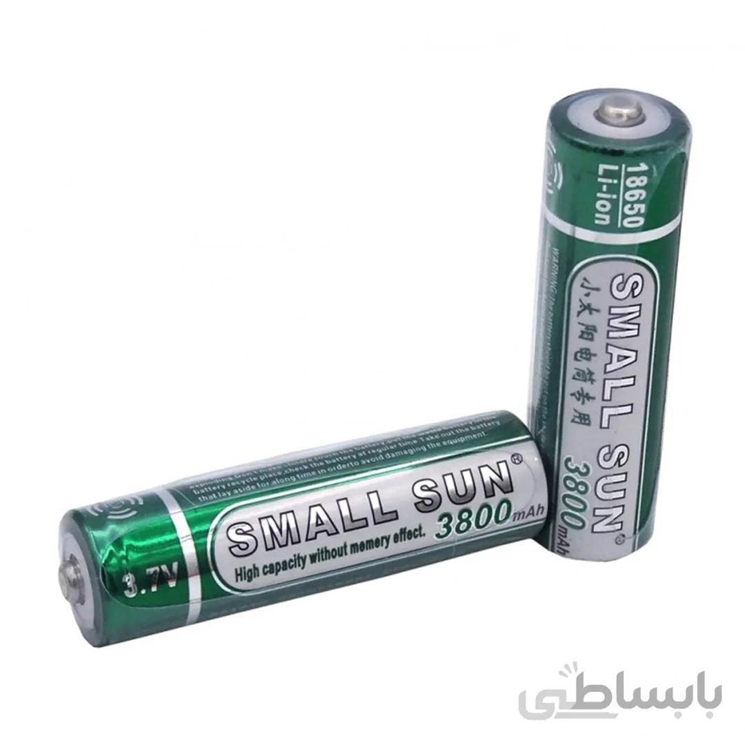 باتری لیتیوم یون 3.7 ولت 3800mAh سایز 18650 مارک Small Sun