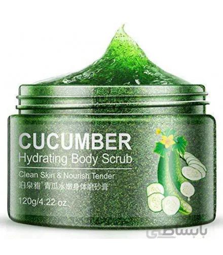 اسکراب لایه بردار پوست با عصاره خیار برند بیواکوا cucumber hydrating body scrub bioaqua