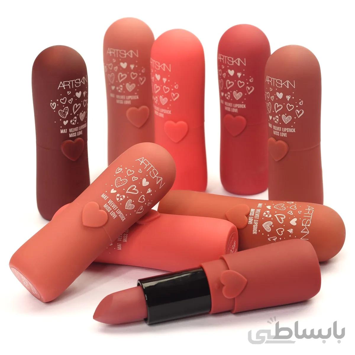 رژ لب جامد مات قلبی آرت اسکین ARTSKIN