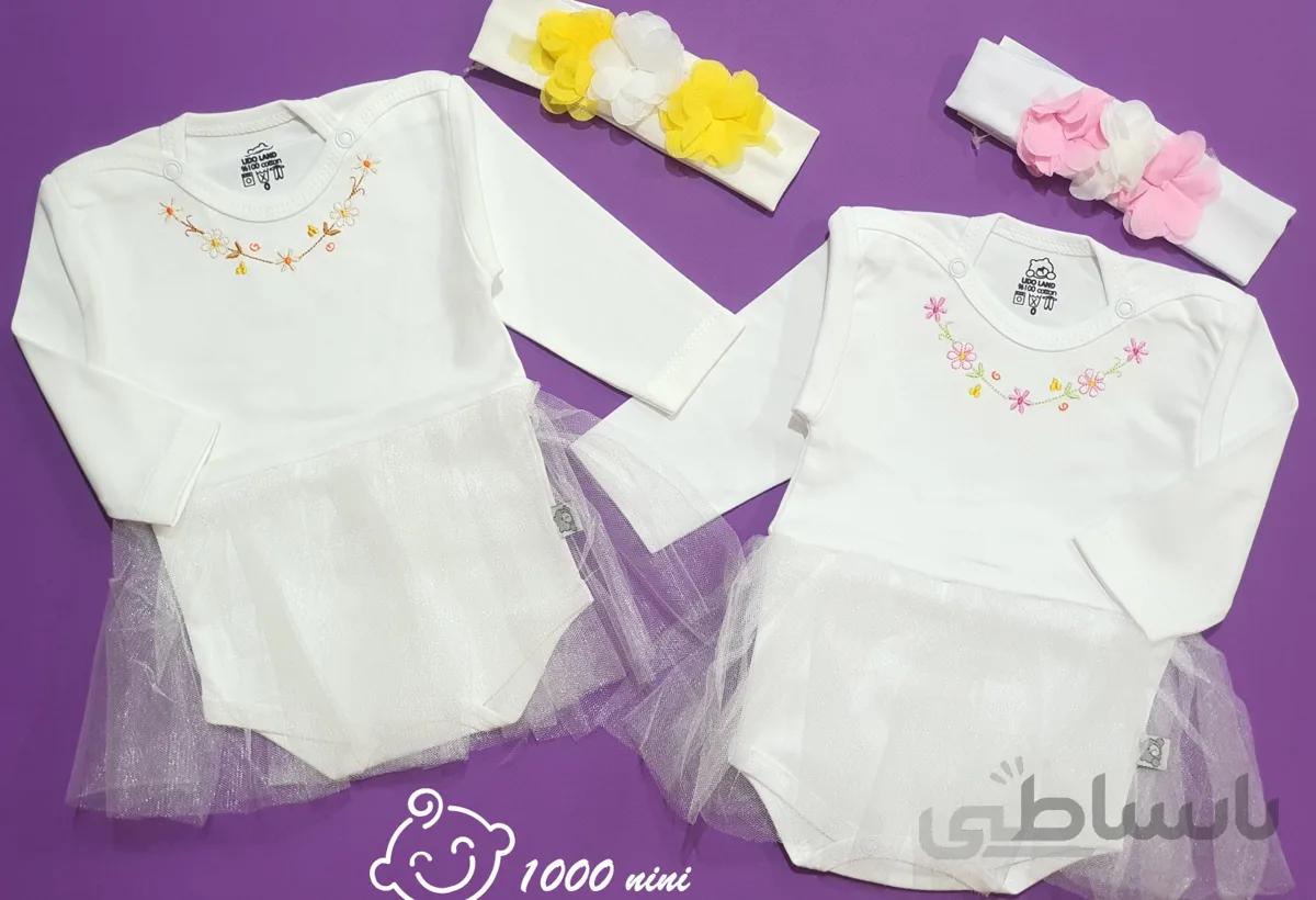 بادی آستین بلند مجلسی و تل گل لیدولند