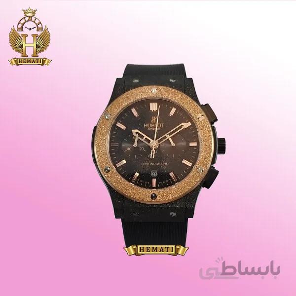 ساعت مردانه هابلوت سه موتوره Hublot HU3MM100 قاب شنی رزگلد