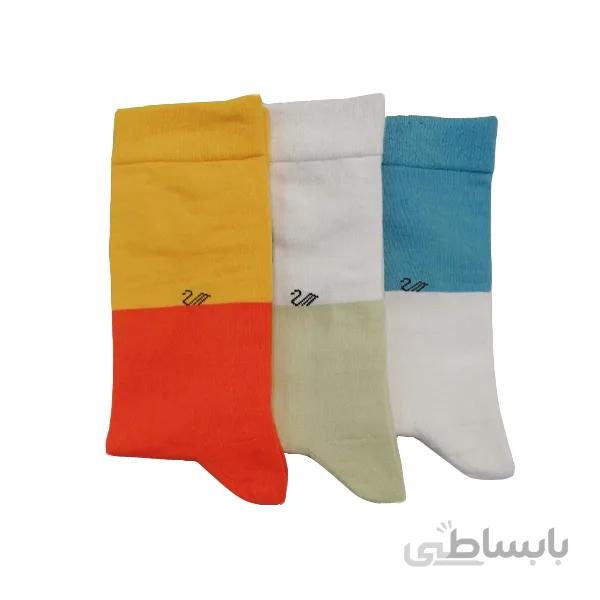 پک جوراب اسپرت مردانه 3رنگ روشن 3تایی کد PH45202