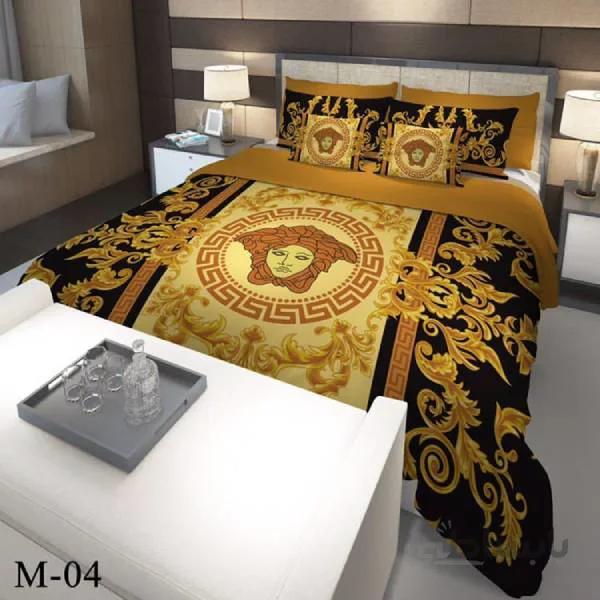 روتختی سه بعدی ساتن ابریشم ترک طرح برند کد - M 04