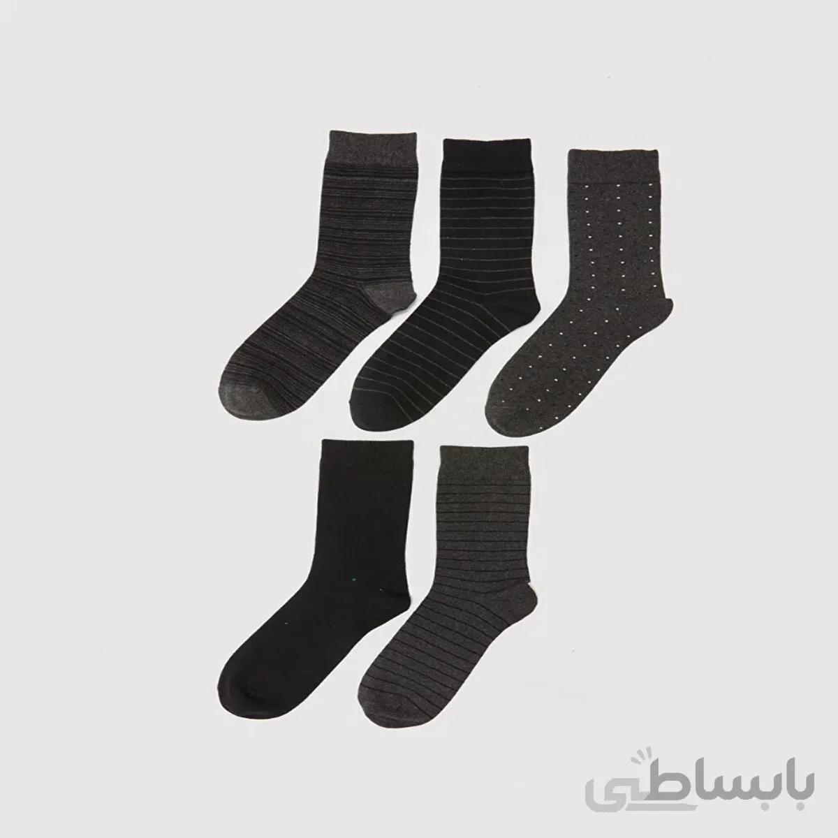 جوراب مردانه ال سی وایکیکی مدل S29477Z8 مجموعه 5 عددی