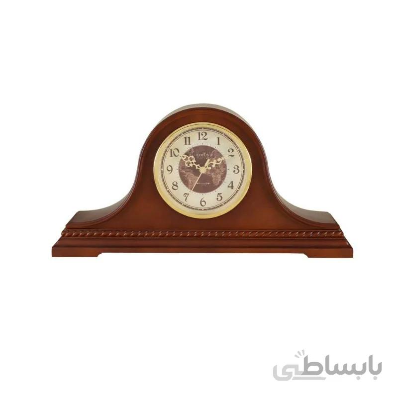 ساعت رومیزی چوبی لوتوس مدل 5509 گردویی