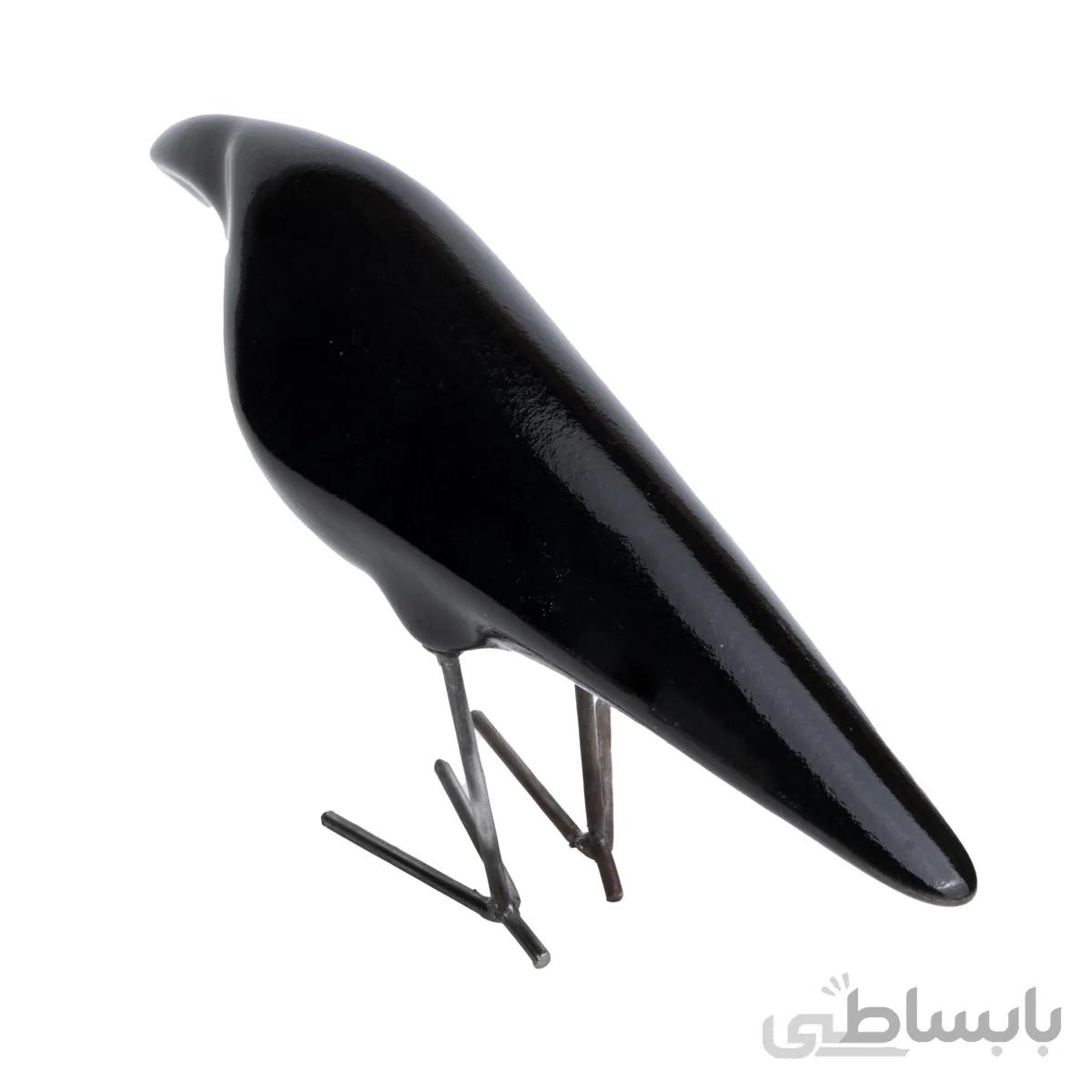 کلاغ سرامیکی پا فلزی کوچک مشکی