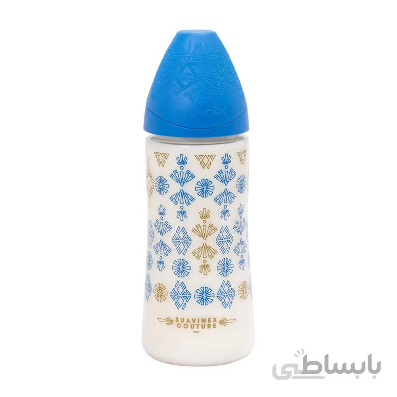شیشه سرلاک خوری 360 میل لوکس آبی سواوینکس Suavinex