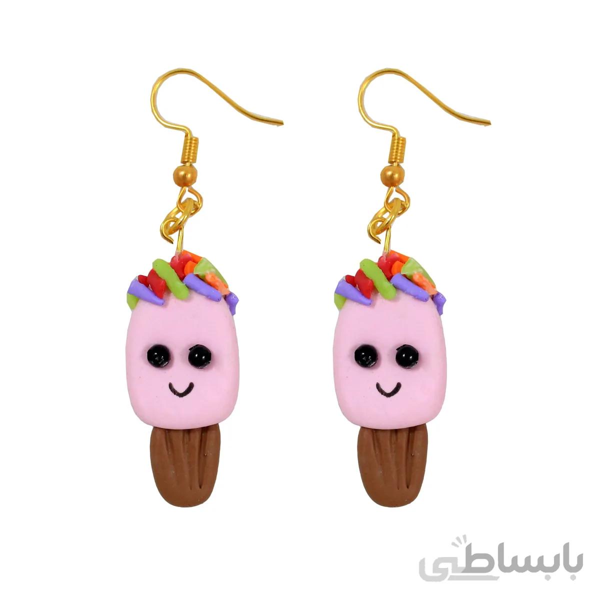 گوشواره زنانه طرح بستنی مدل ice cream 1