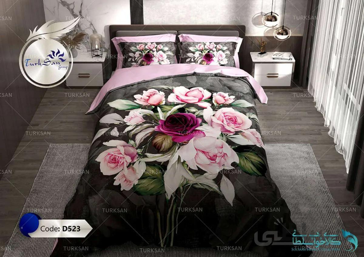 روتختی طرح رز صورتی دو نفره برند ترکسان کد D523