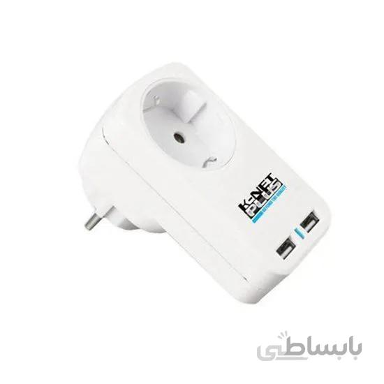 محافظ دیواری و هاب شارژ 1 خانه K-NET PLUS KP-PS03