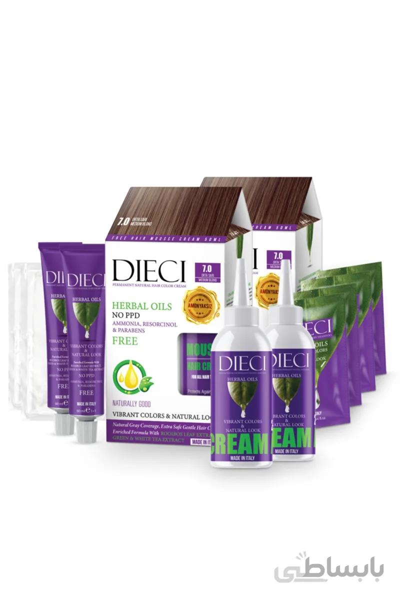 Dieci 2 لی کیت رنگ مو بدون آمونیاک