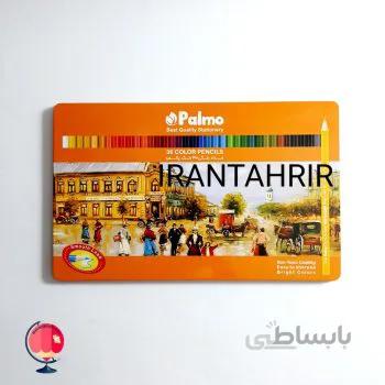 مداد رنگی 36 رنگ پالمو جعبه فلز نارنجی