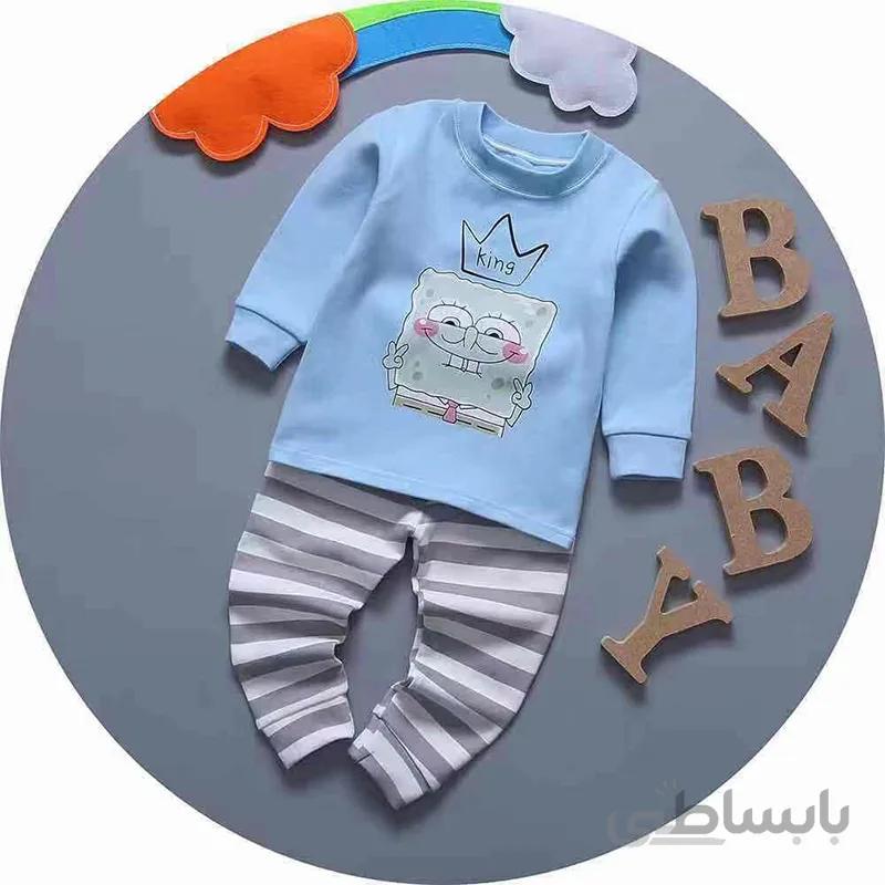 بلوز شلوار بچه گانه زمستانی باب اسفنجی