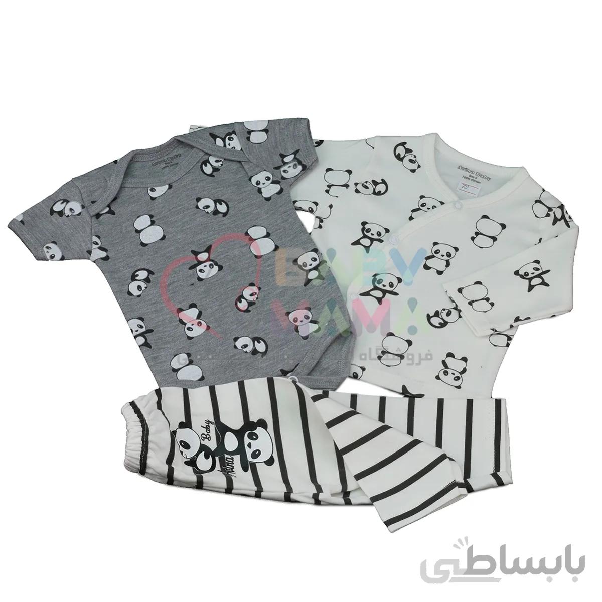 سه تیکه avina baby چاپی پاندا