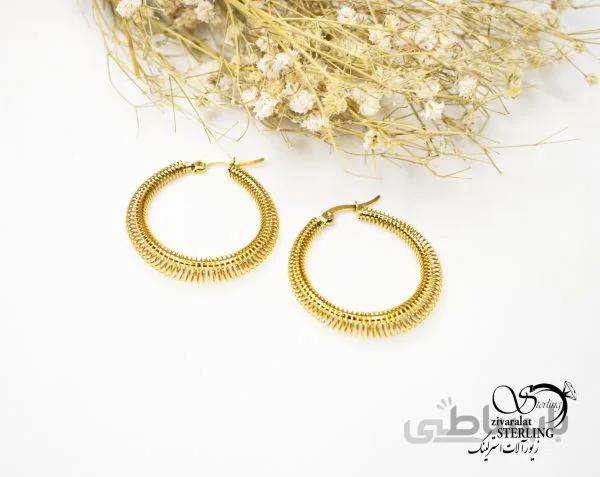 گوشواره حلقه ای استیل کد 5690