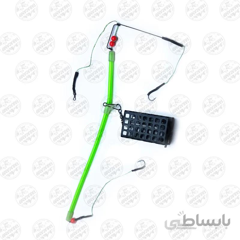 ست ا ماده سبد فیدر 30 گرمی به همراه ریسه و قلاب کپوری
