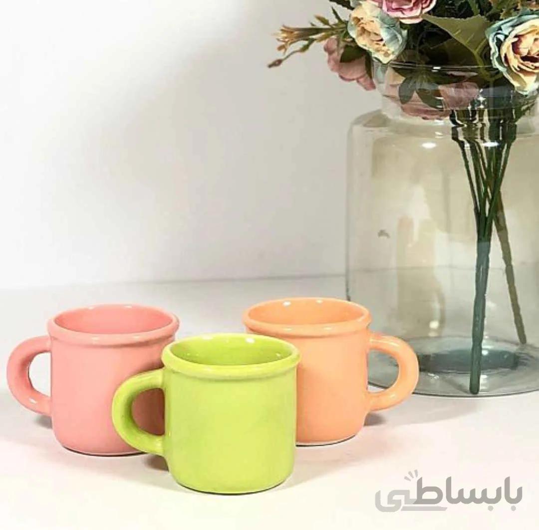 شات قهوه بزرگ الوان سرامیکی