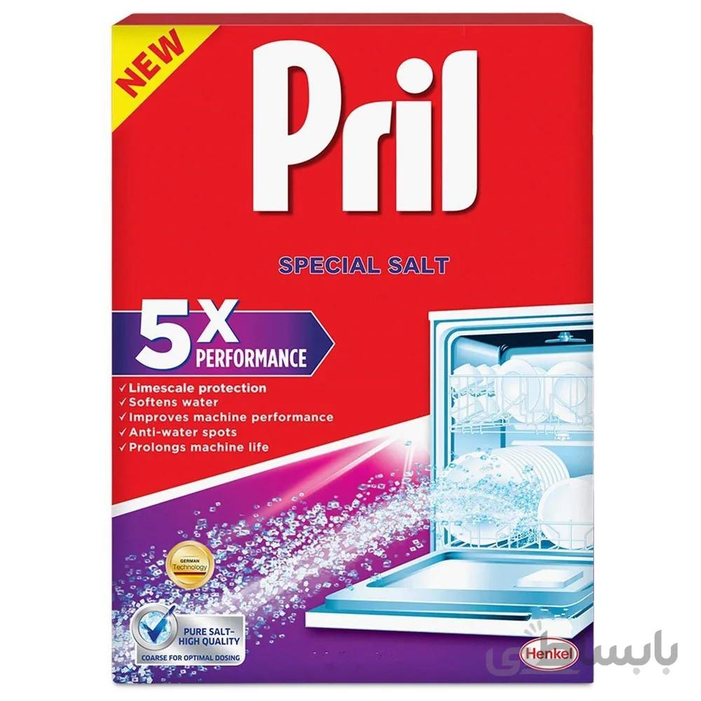 نمک ماشین ظرفشویی 5 ویژگی پریل - 2 کیلوگرم | 5X Performance ا Pril 5X Performance Dishwasher Salt - 2 kg