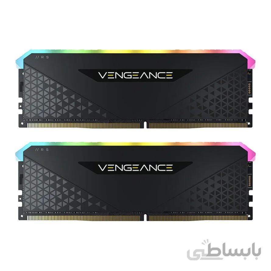 رم کورسیر VENGEANCE RGB RS Black 16GB 8GBx2 3200MHz CL16 ا Corsair VENGEANCE RGB RS Black 16GB 8GBx2 3200MHz CL16 Memory
