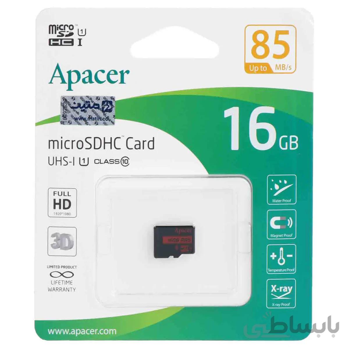 Apacer U1 microSDHC 85MB/S 16GB گارانتی متین
