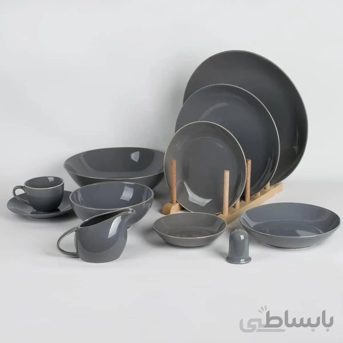 سرویس غذاخوری 30 پارچه کلارا مدل سیگنیچر دودی