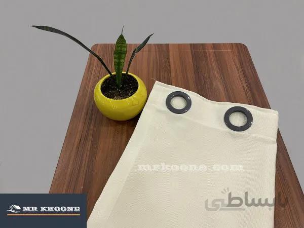 پرده آماده کتان گارنت شیری