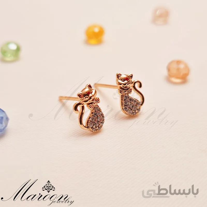 گوشواره گربه مارون CG138