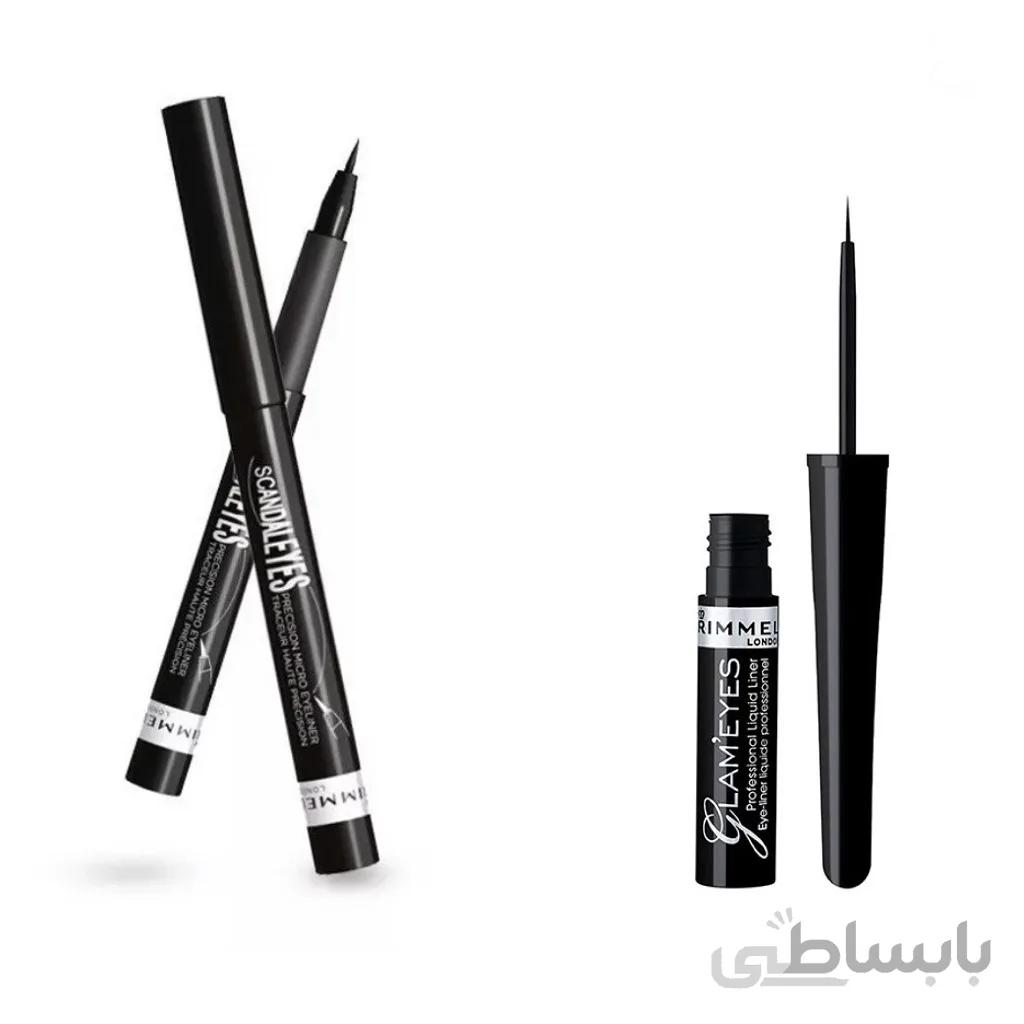 خط چشم مایع ریمل لاندن مدل گلم آیز شماره 001 ا Rimmel London Eyeliner Liquid Glam Eyes No001