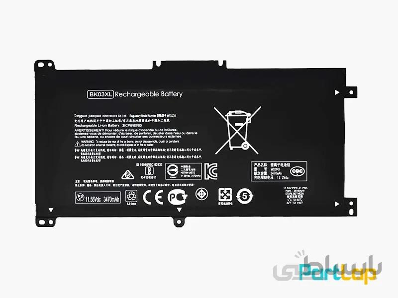 باتری 3 سلولی BK03XL لپ تاپ اچ پی Pavilion x360