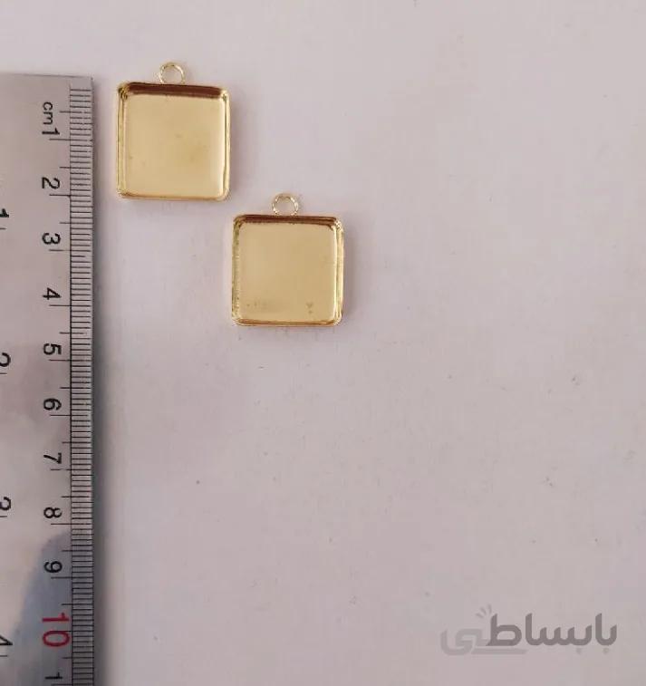 گوشواره کفه دار مربعی
